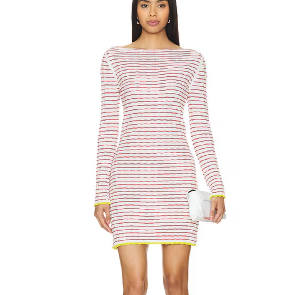 WORN ONCE Guest in Residence Red and White Striped Dress!